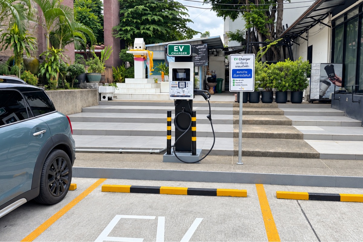 EV Charging Station Solution งานติดตั้งระบบไฟฟ้าสถานีชาร์จ 4